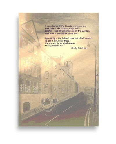 Poster: Emily Dickinson - It sounded as if the streets were running