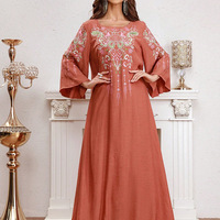 Fashion Embroidered Casual Robe Dress - Thumbnail 1