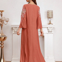 Fashion Embroidered Casual Robe Dress - Thumbnail 4