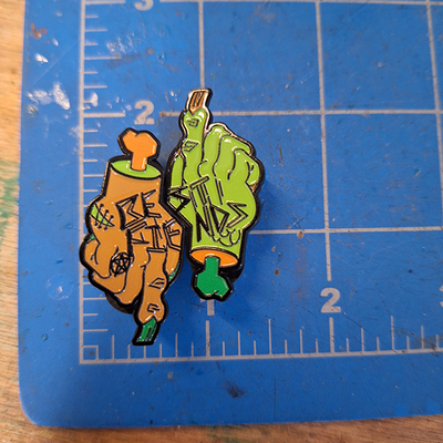 Best fiends enamel pin set
