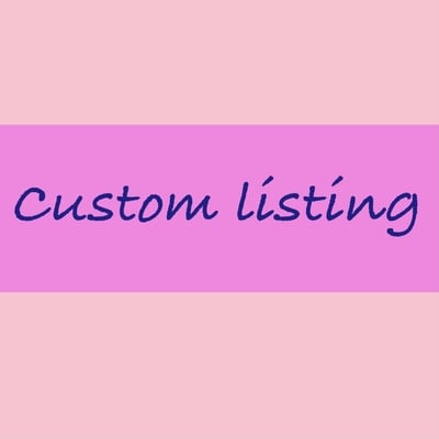Custom listing for Suzanna