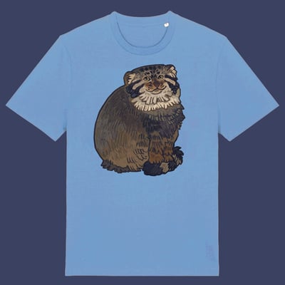 T-shirt: pallas's cat blue - Thumbnail 1