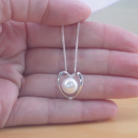 BOXED GIFT SET/Sterling Silver White Freshwater Pearl Necklace & Earrings/Pearl Earrings/Pearl Necklace/June Birthstone/Pearl Jeweller - Thumbnail 6