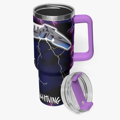 *heavy metal band | ride lightning | 40oz tumbler handle | free ship*