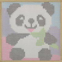 Children's Rug Making Latch Hooking Kit (30x30cm) | Panda - Thumbnail 2