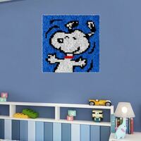 Children's Rug Making Latch Hooking Kit (30x30cm) | Cartoon Dog - Thumbnail 5