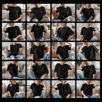 100 Black T-shirt Mockup, Canvas, Bella Canvas 3001 Mockup Bundle, Gildan T-shirt Mockup Bundle - Thumbnail 4