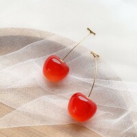 Fashion Red Cherry Drop Earrings For Women Jewelry  - Thumbnail 3