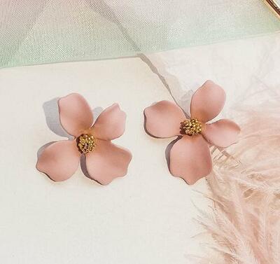 Fashion flower petal Earrings for Women Girls