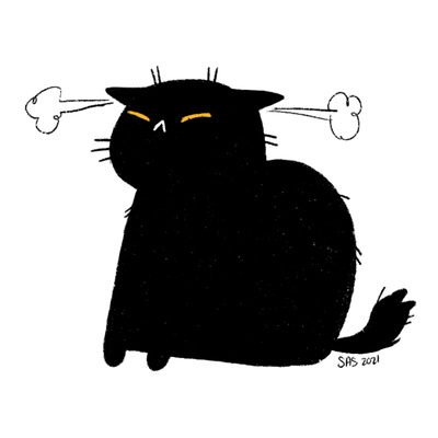 Black cat prints (buy 2 get 1 free!)