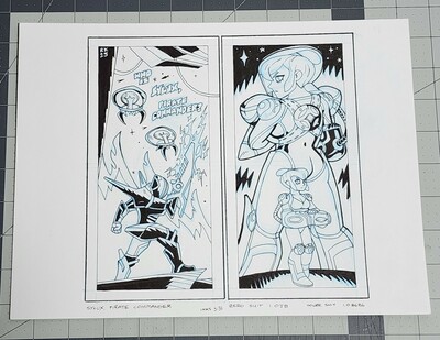 Original Illustration- Metroid- Sylux and Zero Suit JB Samus, #Maytroid2025