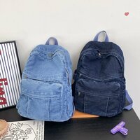 Vintage Demin School Backpack Jeans Shoulder Bag  - Thumbnail 2