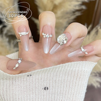 30pcs New Gradient Cat Eye Sticker with Diamond Exploding Flash Nail Patch - Thumbnail 1