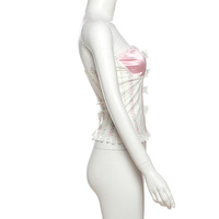 Solid color slim fit street fashion one-shoulder neck wrap chest backless vest - Thumbnail 1