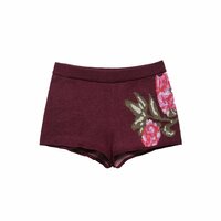 Rose appliqué knit shorts - Thumbnail 1