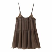 Elegant Embroidered Midi Halter Neck Dress - Thumbnail 1