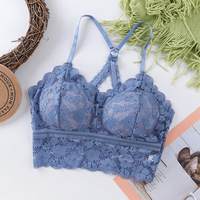 Sexy Lace Strapless Bra with Chest Cushion for Women  - Thumbnail 2