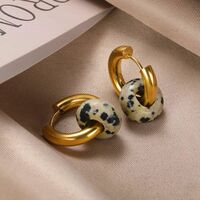Women Fashion Natural Stone Drop Earrings - Thumbnail 1