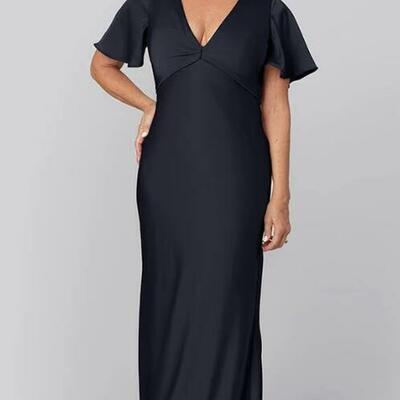 Black sheath mother of the bride/ groom dresses formal evening dress