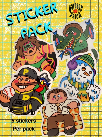 Garbage Patch Sticker Pack featuring your favorite Garbage Pail Kids