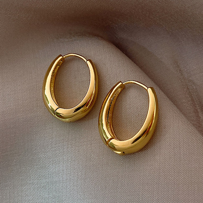Korean Classic gold silver Hoop earrings for women Girls Jewelry Gift