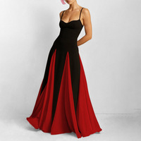 Elegant Sexy Women's Splice Color Dress Backless   - Thumbnail 1