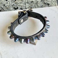 Self-Keeper buckle row blue-razz short british stud wristband - Thumbnail 6