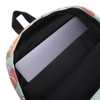 Women Cute Backpack Chubby Cats Sneaking Snacks in a Whimsical Food Parade - Thumbnail 1