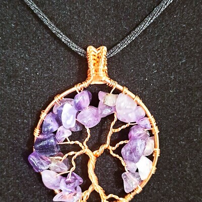 “violet roots” – tree of life amethyst