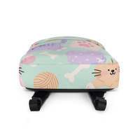 Women Cute Backpack Whisker Wonderland A Playful Cat Pattern - Thumbnail 4