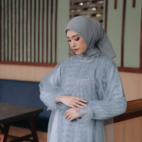 Aliza Tulle Dress - Luxury Tulle Sheer Dress, Modest tulle dress, muslim evening dress, modest graduation dress, Evening Bown Muslim, Modest  Wear - Thumbnail 3