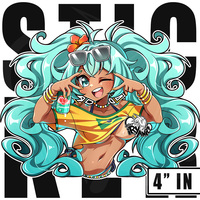 4" Vinyl Stickers: Brazilian Miku - Thumbnail 1