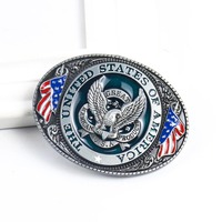 Bald Eagle American Product USA Flag Stars Stripes Belt Buckle - Thumbnail 5
