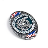 Bald Eagle American Product USA Flag Stars Stripes Belt Buckle - Thumbnail 3