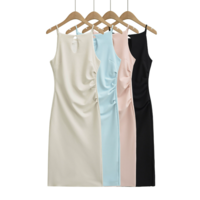Sexy hollow pleated suspender dress female temperament hip skirt - Thumbnail 1