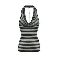 Vintage halterneck striped vest - Thumbnail 1