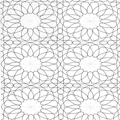 Coloring book - 190 vintage islamic pattern coloring book, islamic geometric pattern book, arabic mosaic tile coloring pages moroccan tile