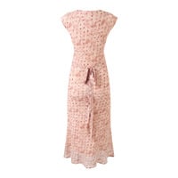 Sweet style drawstring V-neck strap slim fit dress - Thumbnail 1