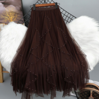 Elastic Waist Flowy Elegant Women’s Tulle Skirt - Thumbnail 5