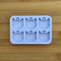 Cat Head with hoop Silicone Mold - Thumbnail 1