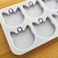 Cat Head with hoop Silicone Mold - Thumbnail 3