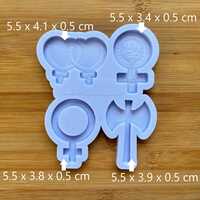 Female Feminism Lesbian Gender Symbol Silicone Mold - Thumbnail 1