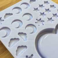 Cloud Shaker with bits Silicone Mold - Thumbnail 3