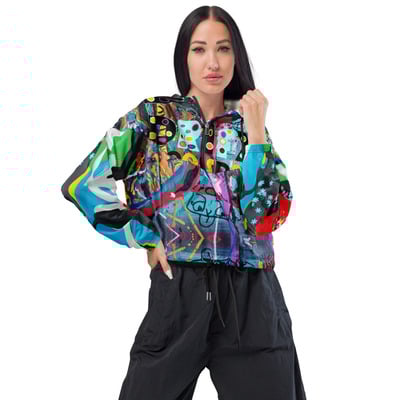 Mw womens cropped windbreaker