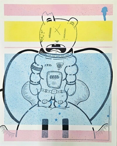 Painting by Mou Kahami “I really f@cked  it up this time, didn’t I my dear?"
