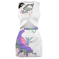 Waist Not: Code Switch Crop Cut Mini Dress - Thumbnail 4