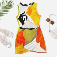 Waist Not: Dragon Heat Signal Navel-Baring Mini Dress - Thumbnail 1