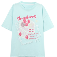 Cute cake lace patchwork antibacterial T-shirt - Thumbnail 6