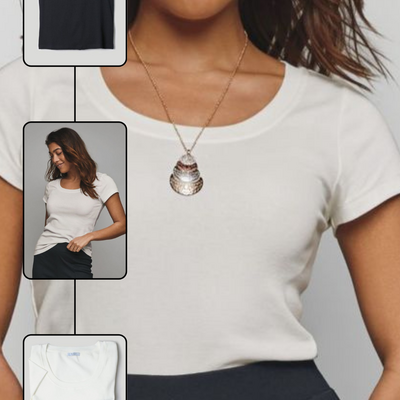 2-pack rib knit t-shirts -final sale - Thumbnail 4
