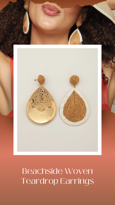 Beachside Woven Teardrop Earrings